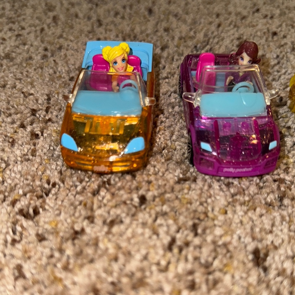 2007 set of 5 Polly Pocket mini cars with drivers - Picture 3 of 6